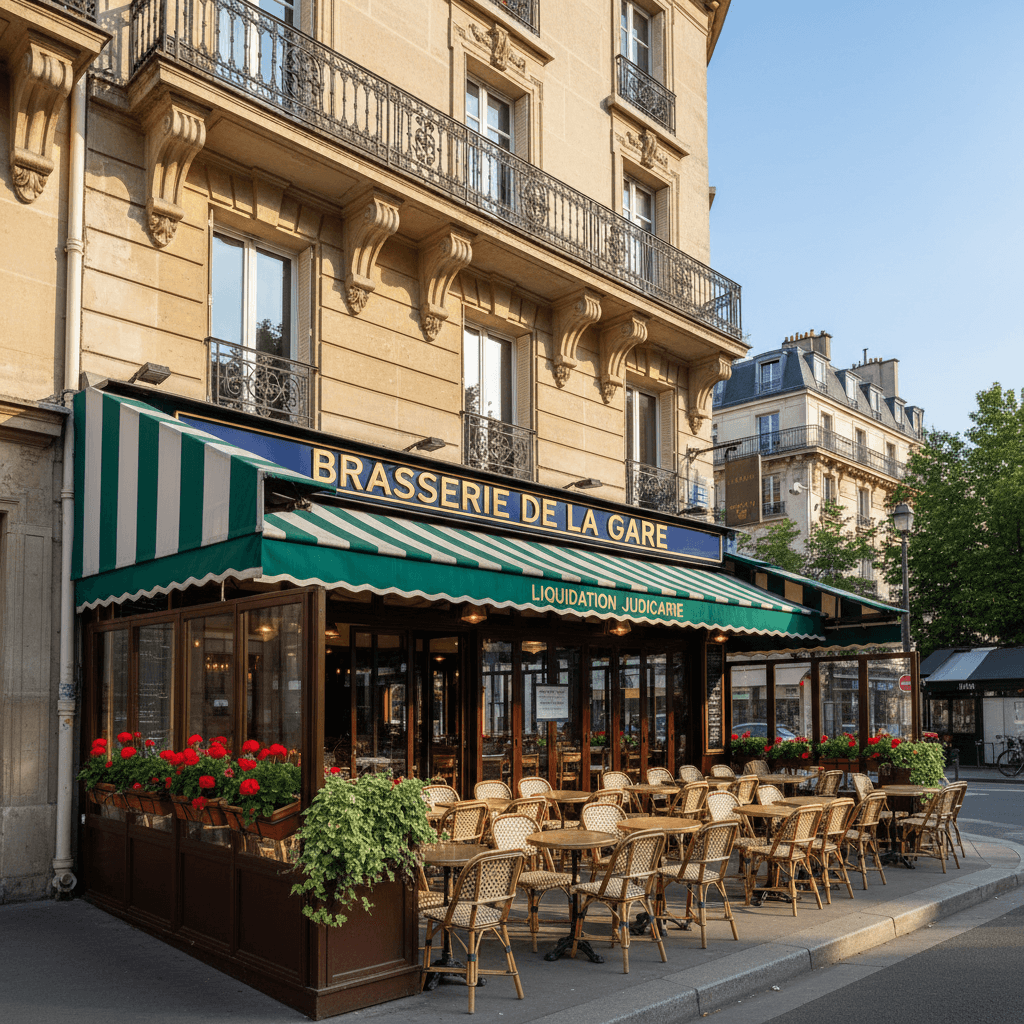 Bar-restaurant 30 couverts à Paris : terrasse - licence IV en liquidation judiciaire