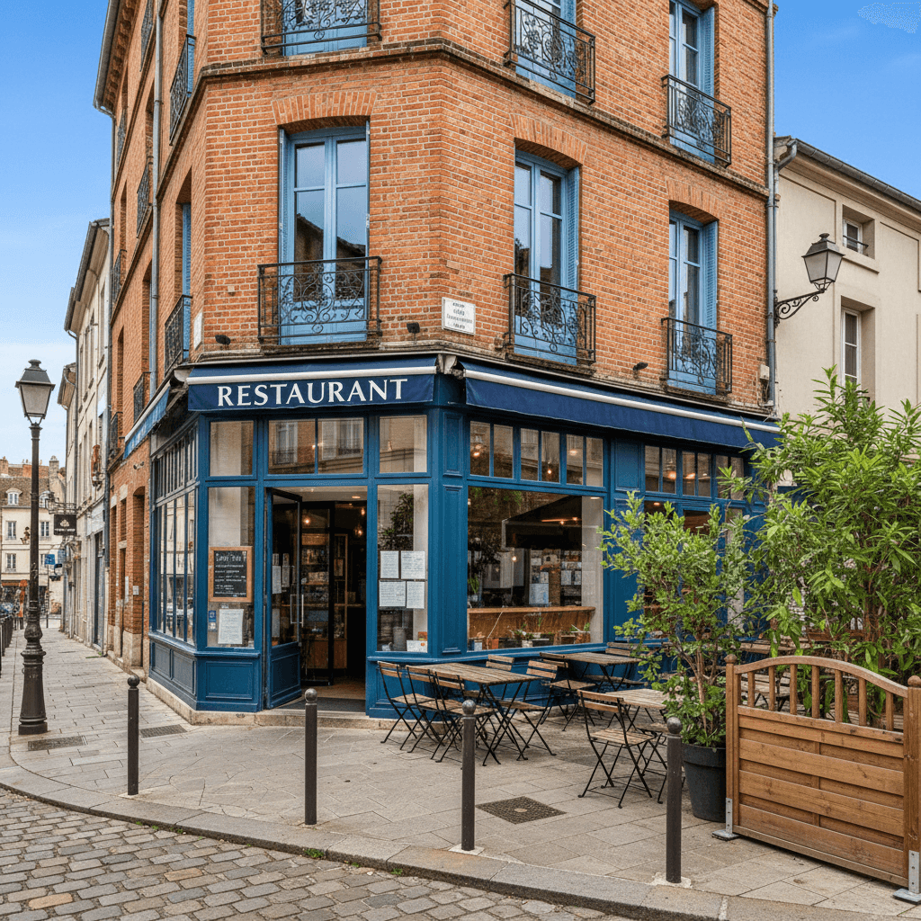 Restaurant 45m² à Toulouse : terrasse - extraction