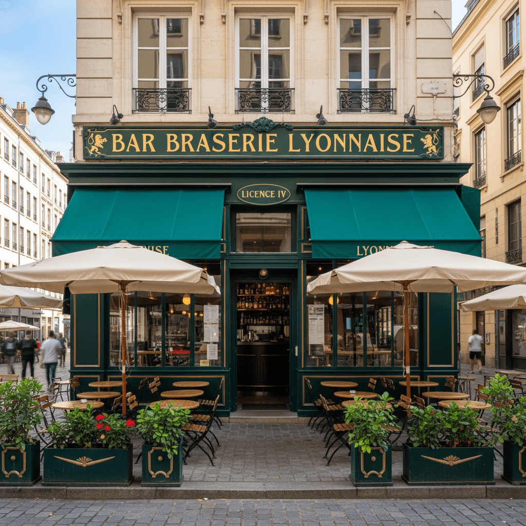 Bar-brasserie 70m² à Lyon : terrasse - licence IV