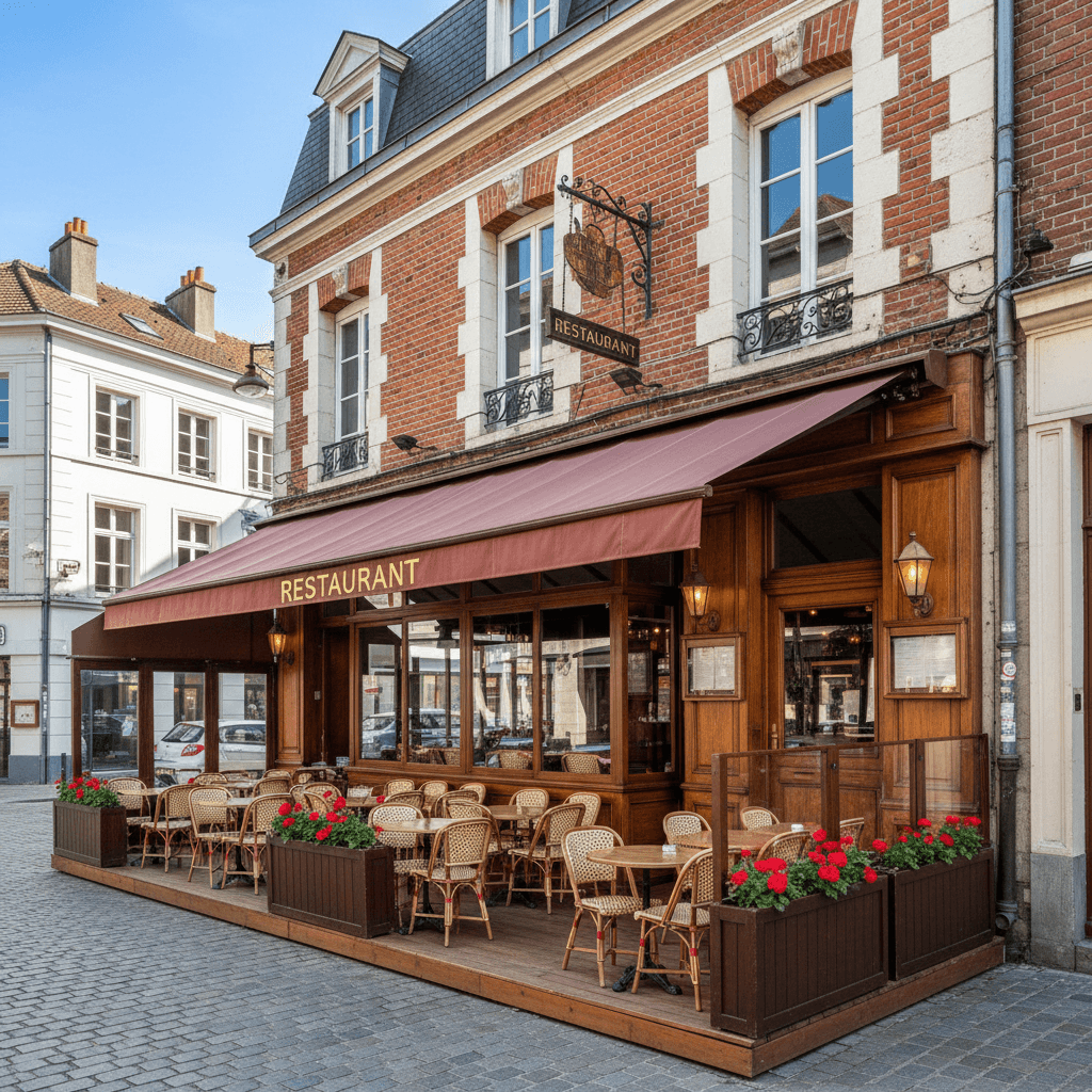 Restaurant 70m² à Lille : terrasse - licence IV