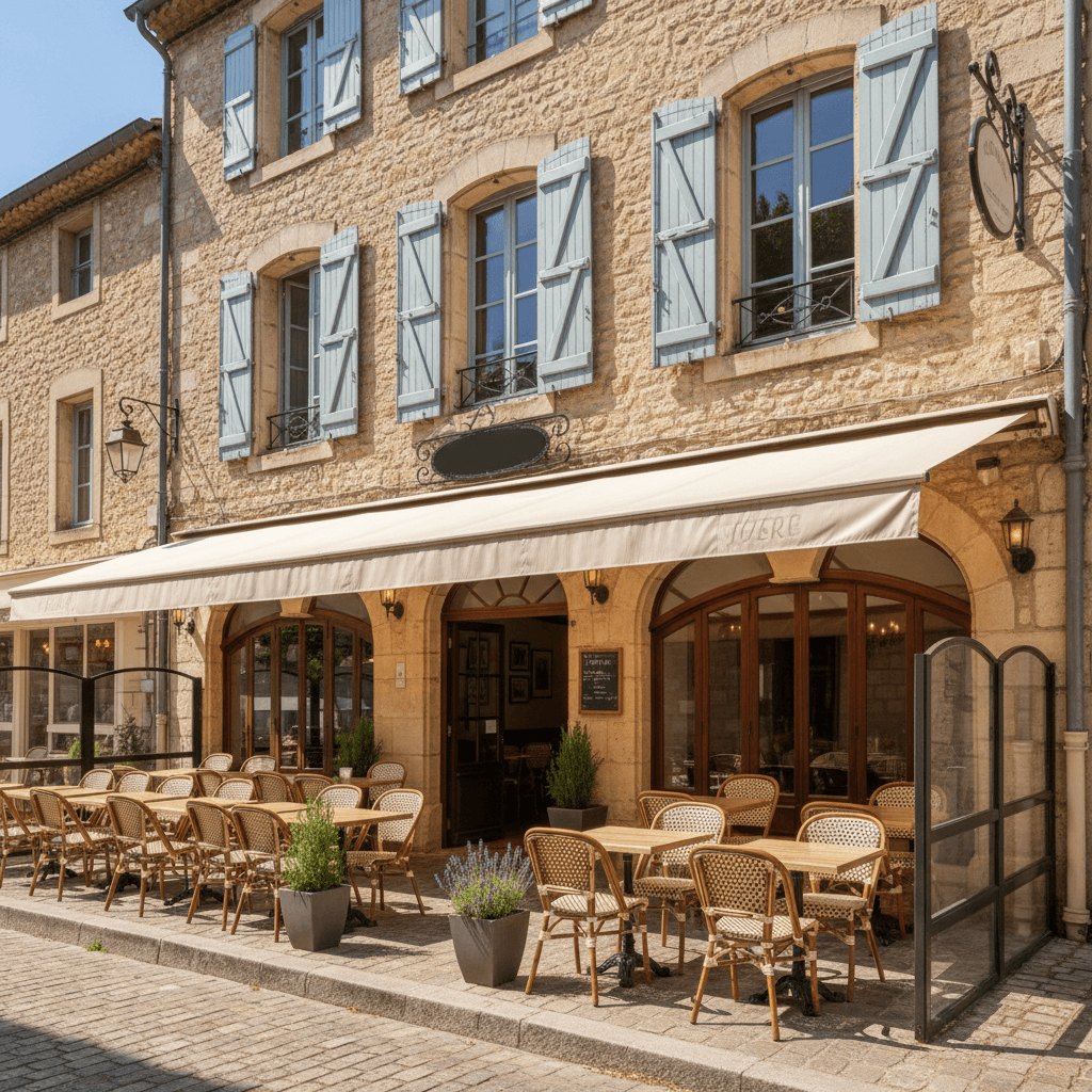 Restaurant 181m² à Sainte-Cécile-Les-Vignes : terrasse - licence IV - Image 1