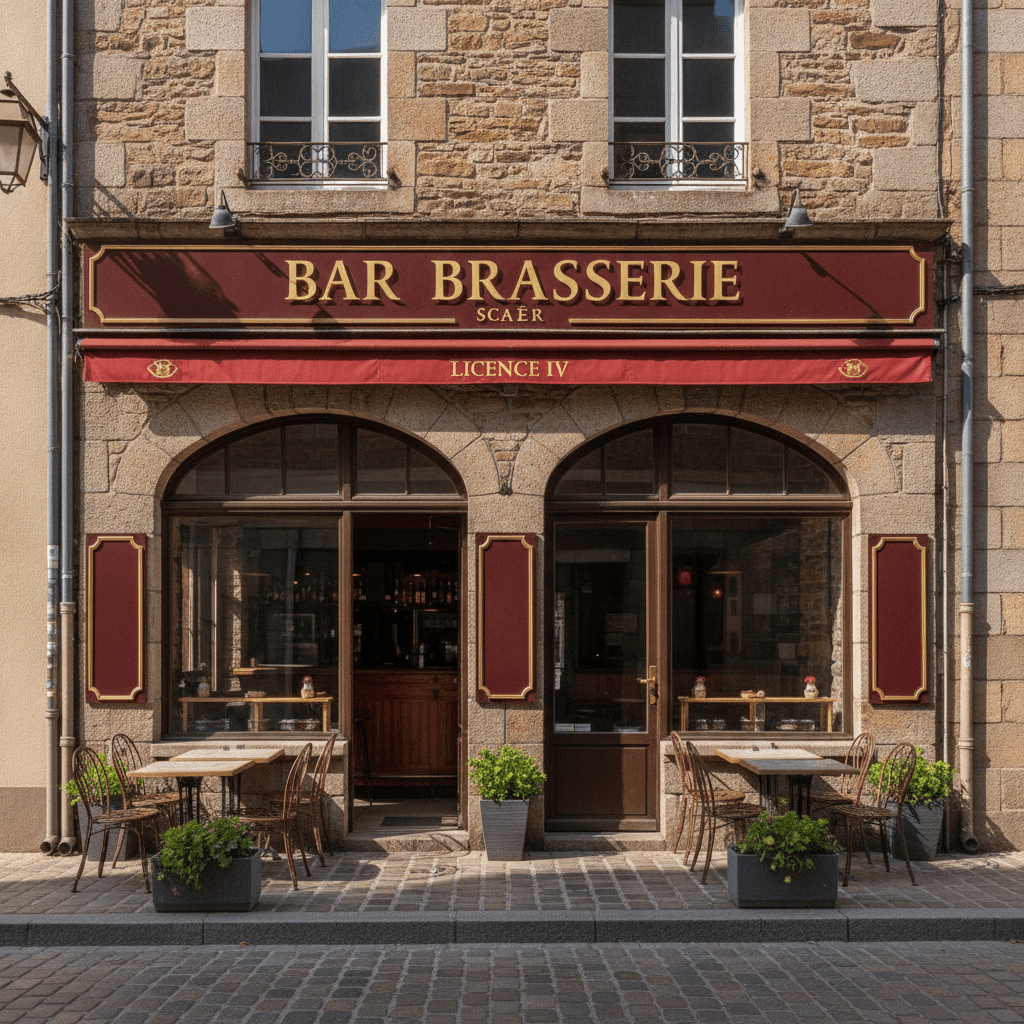 Bar-brasserie 135m² à Scaër : terrasse - licence IV - Image 1