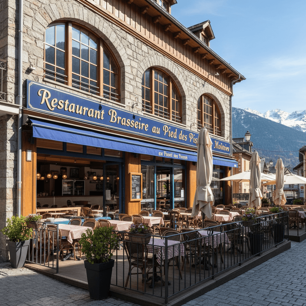 Bar-brasserie 180m² à Moûtiers : terrasse - licence IV - Image 1