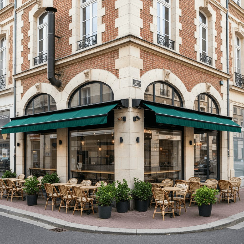 Fast-food 70 couverts à Lille : terrasse - extraction