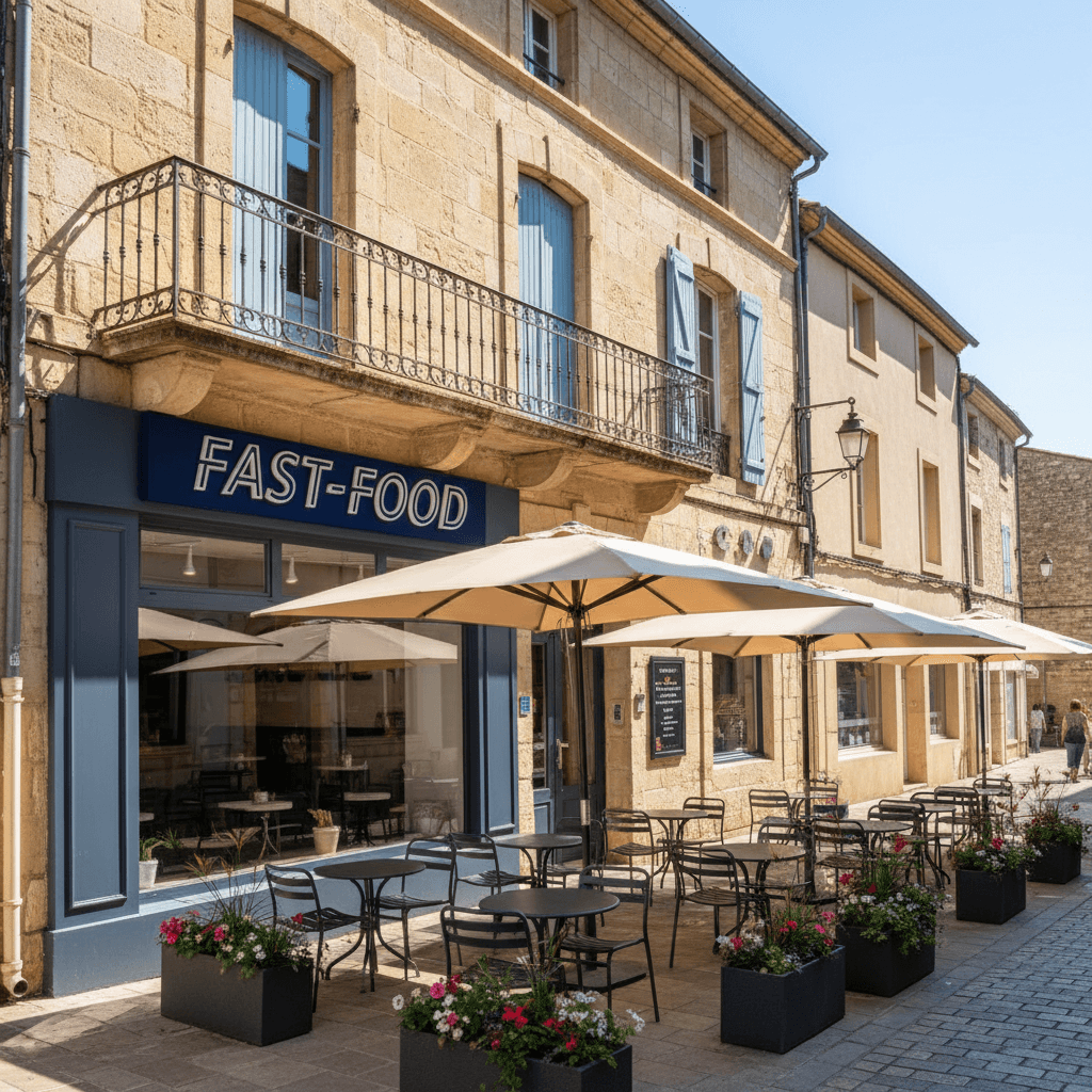 Fast-food à Carcassonne : terrasse - licence IV - Image 1