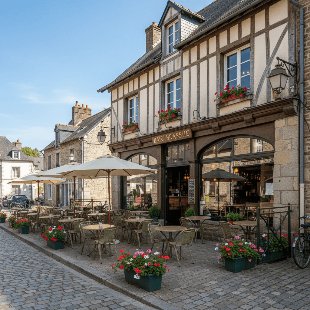 Bar-brasserie à Torigny-Les-Villes : terrasse - licence IV - Image 1