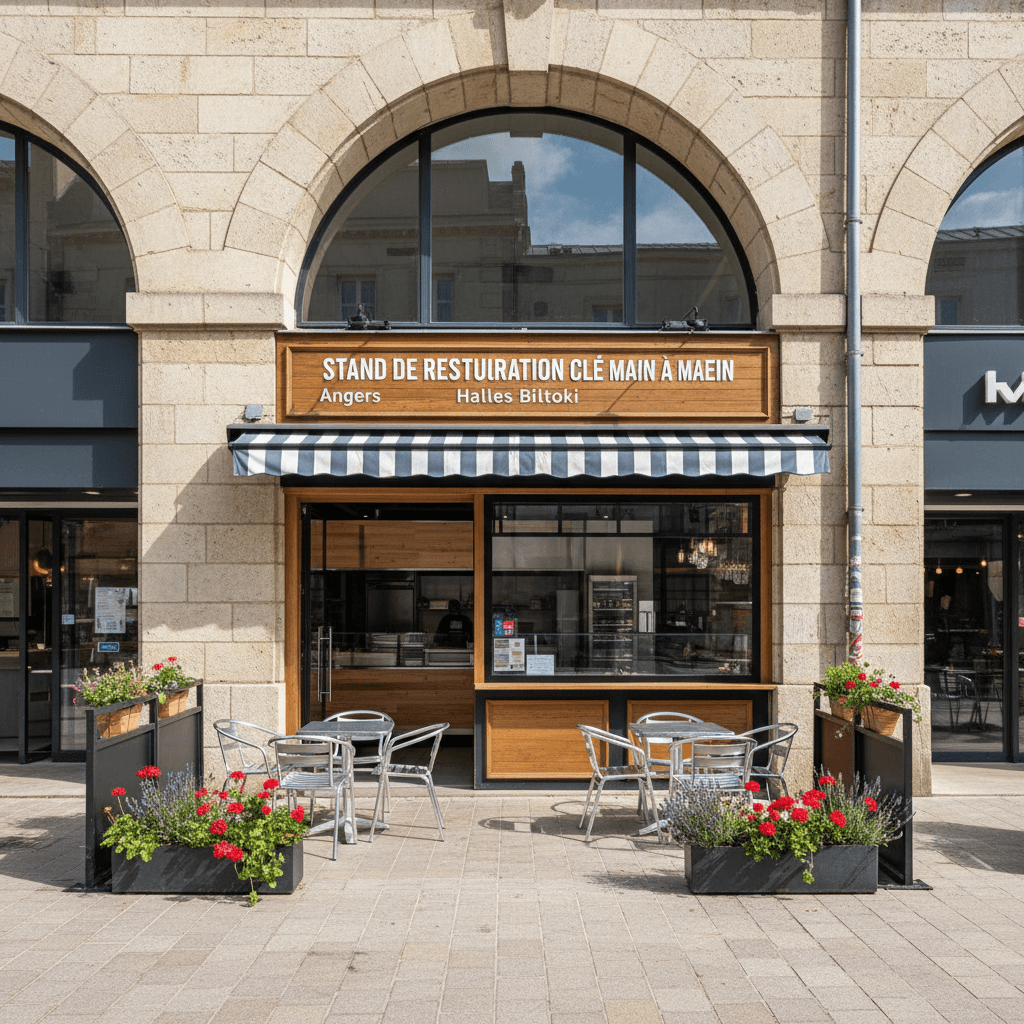 Fast-food 13m² à Angers : terrasse - extraction