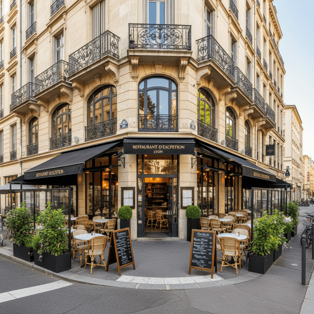 Restaurant 110m² à Lyon : terrasse - extraction - Image 1