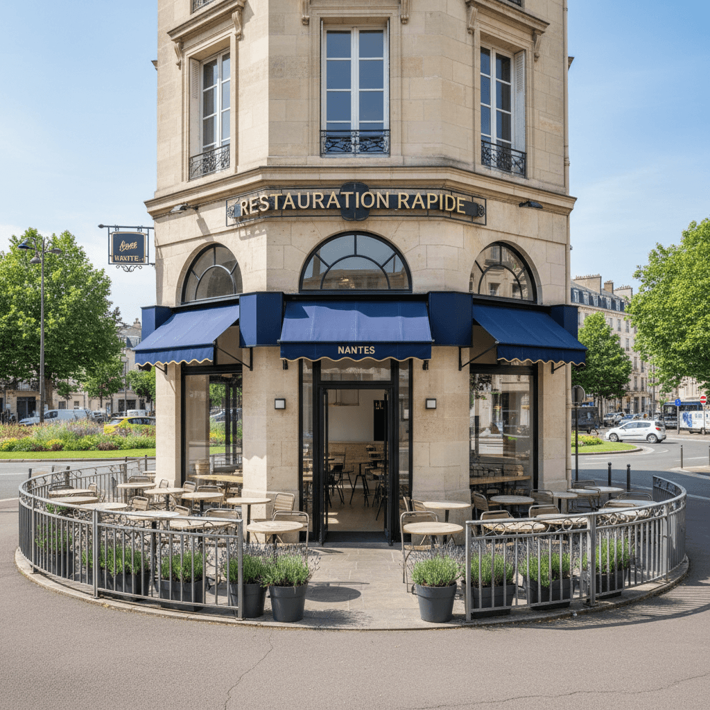 Fast-food 50m² à Nantes : terrasse - licence IV
