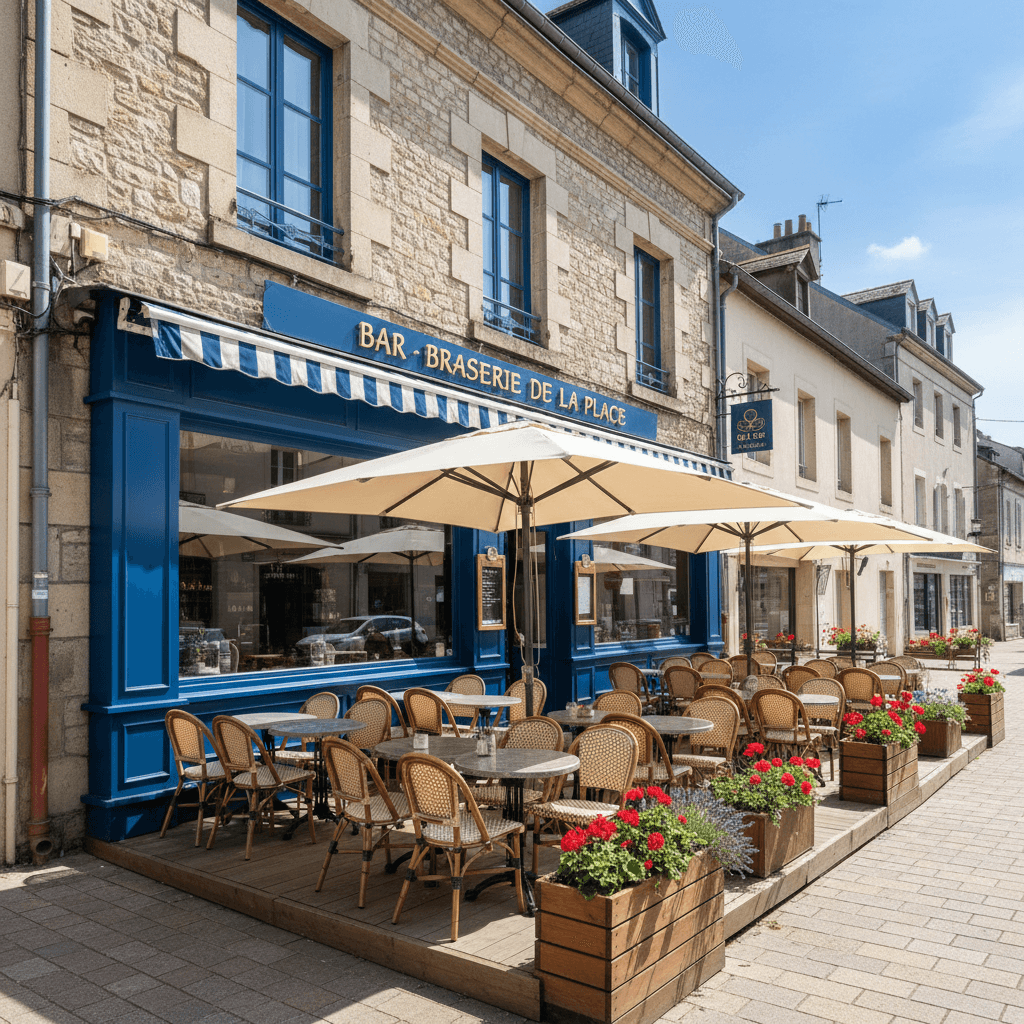 Bar-brasserie 155m² à Les Abrets En Dauphiné : terrasse - licence IV