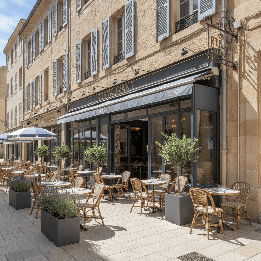 Restaurant 90m² à Marseille : terrasse - licence IV