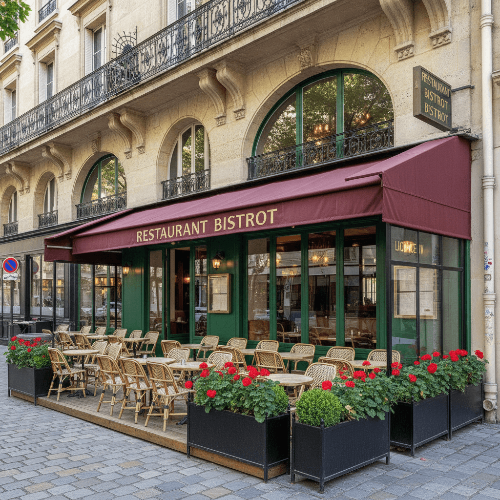 Restaurant 64 couverts à Paris : terrasse - licence IV