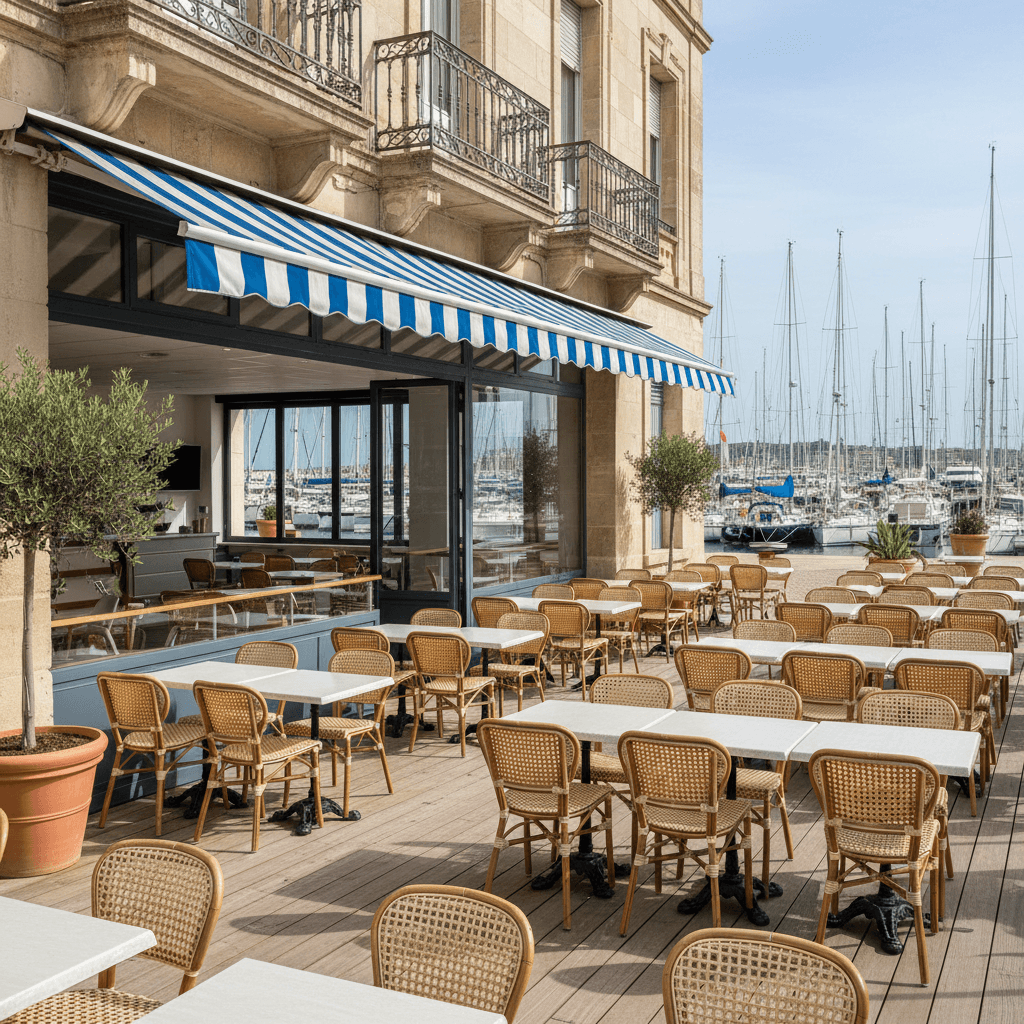 Snack 92m² à Montpellier : terrasse