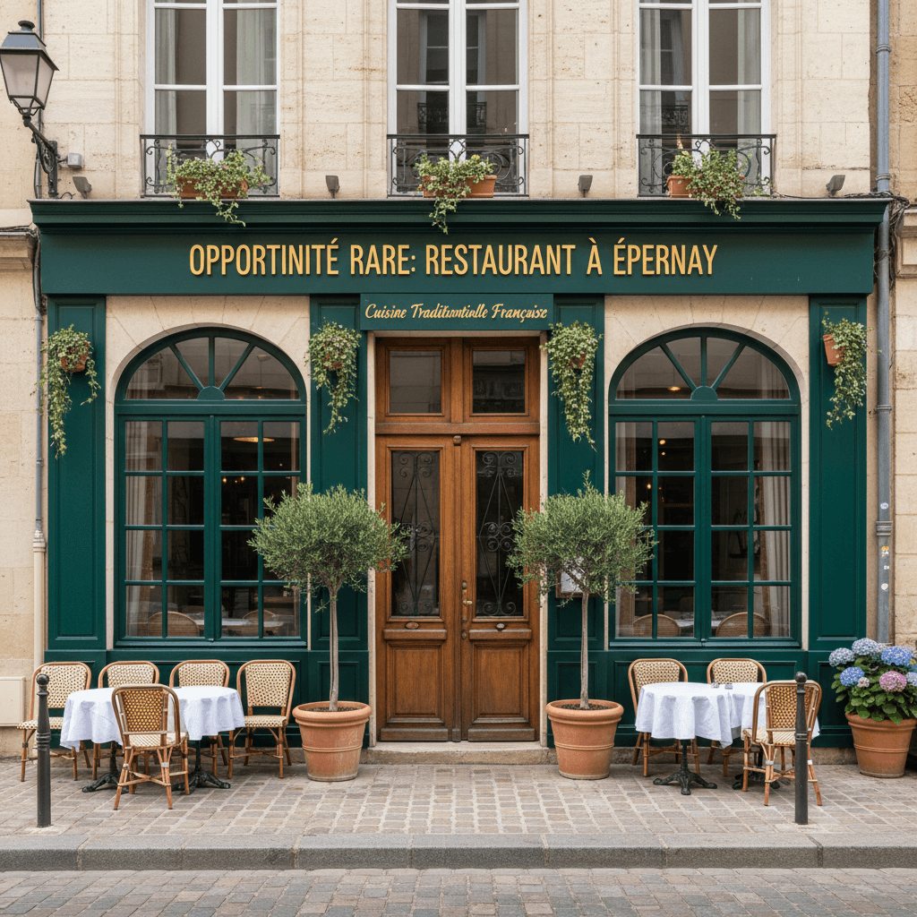Restaurant 300m² à Épernay : terrasse - licence IV - Image 1