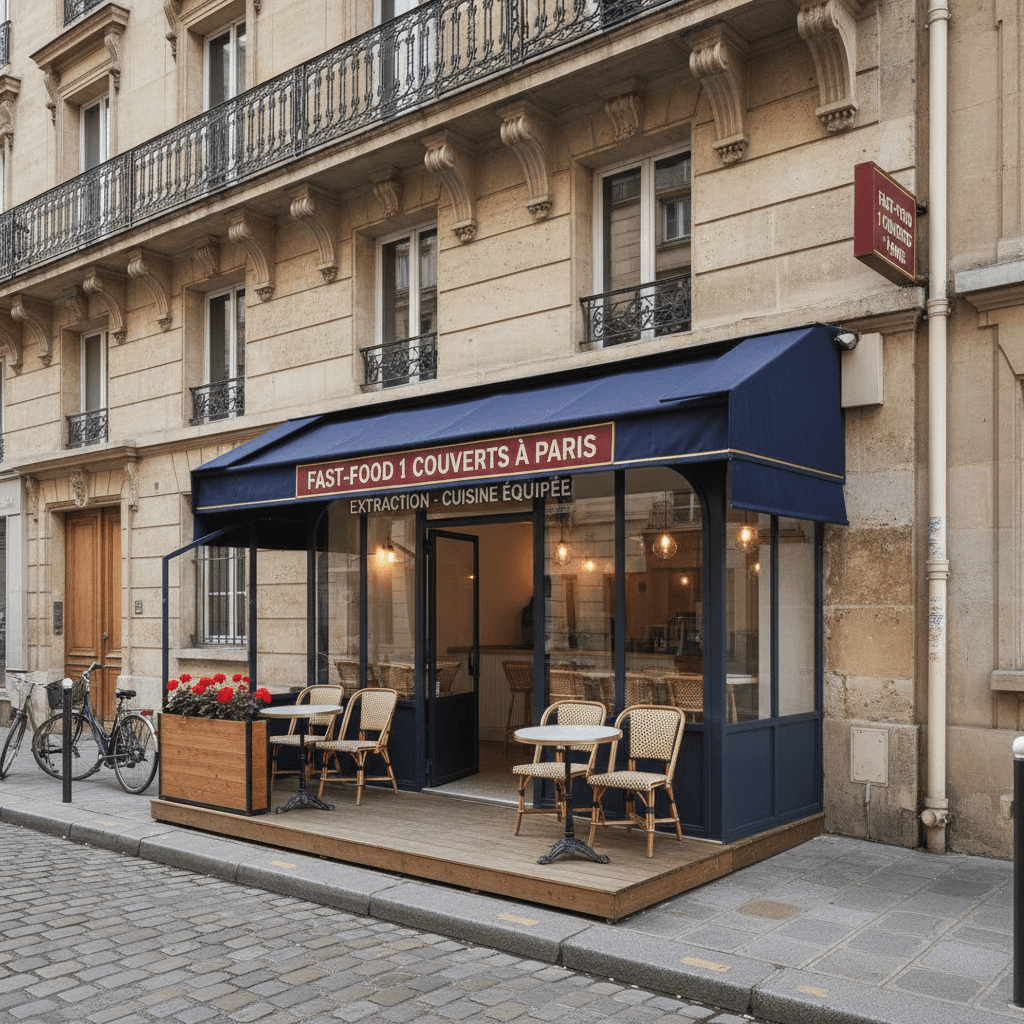 Fast-food 1 couverts à Paris : extraction