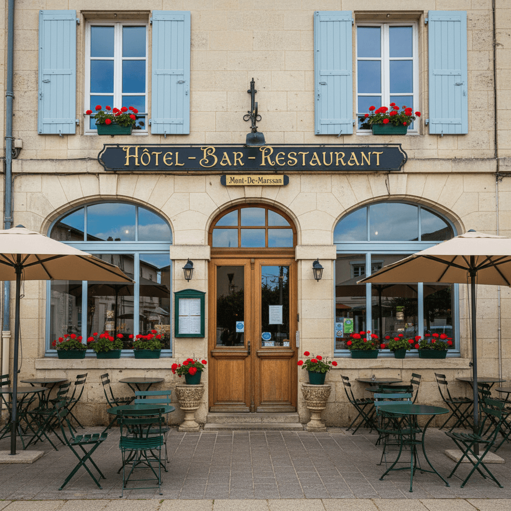 Restaurant 1200m² à Mont-De-Marsan : terrasse - licence IV - Image 1