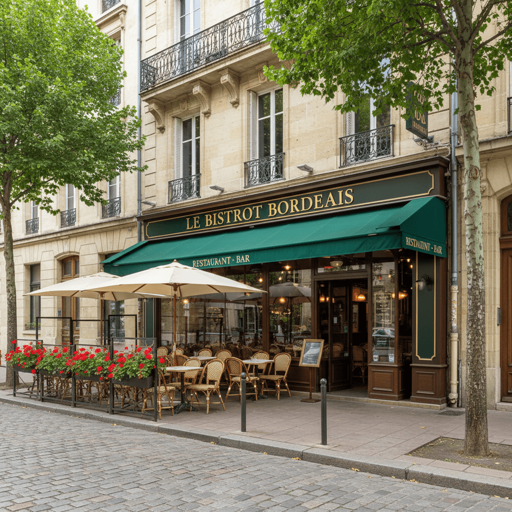 Restaurant 65m² à Bordeaux : terrasse