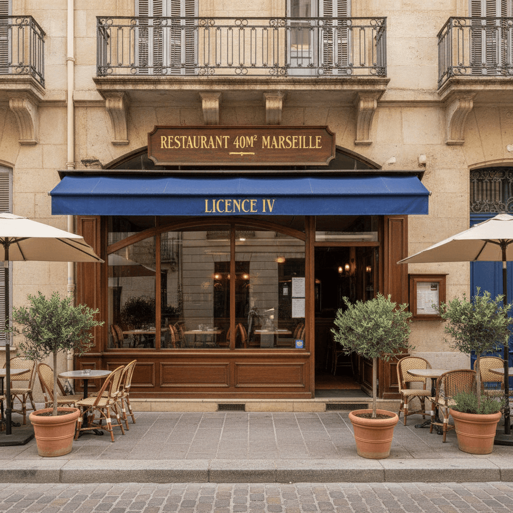 Restaurant 40m² à Marseille : licence IV