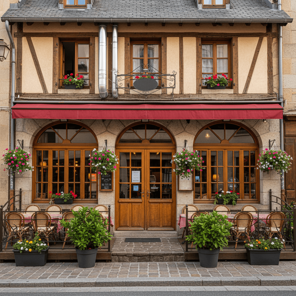 Restaurant à Bourg-Saint-Maurice : terrasse - extraction - Image 1