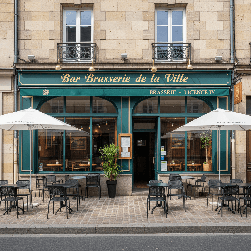 Bar-brasserie 400m² à Flers : terrasse - licence IV - Image 1