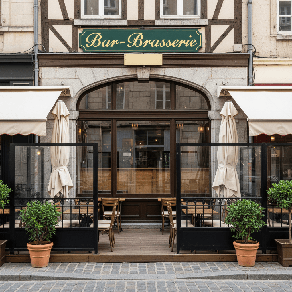 Bar-brasserie 84m² à Lille : terrasse - licence IV