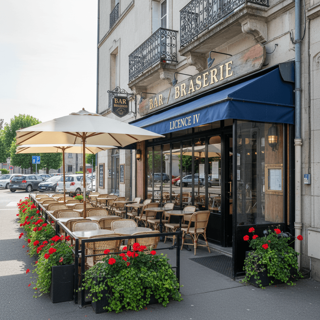 Bar-brasserie à Baudre : terrasse - licence IV - Image 1