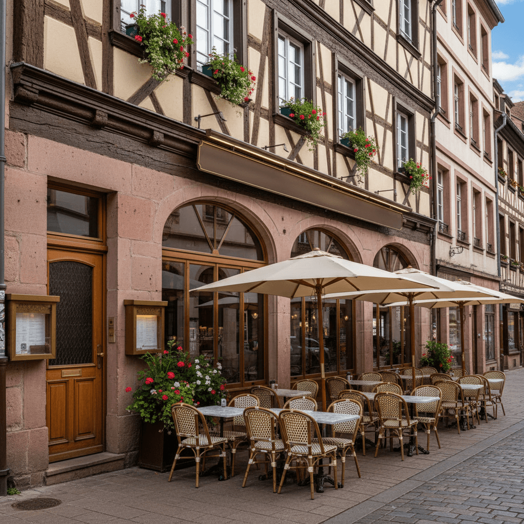 Restaurant 227m² à Strasbourg : terrasse - extraction