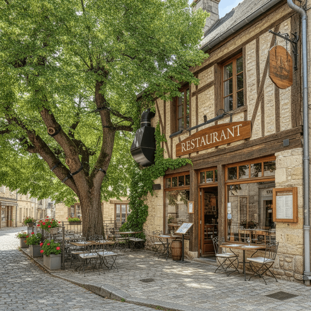 Restaurant à Cahors : terrasse - extraction - Image 1