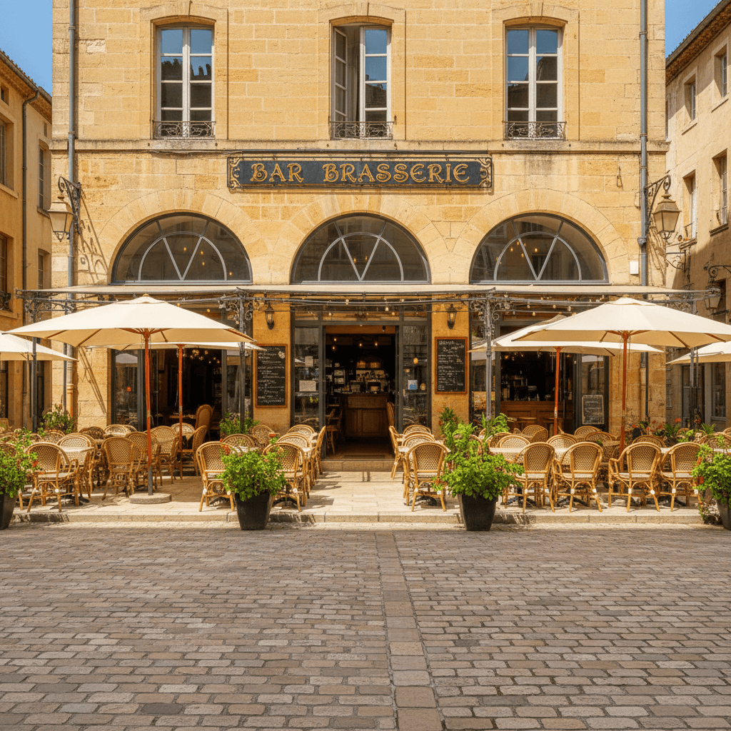 Bar-brasserie à Pézenas : terrasse - licence IV - Image 1