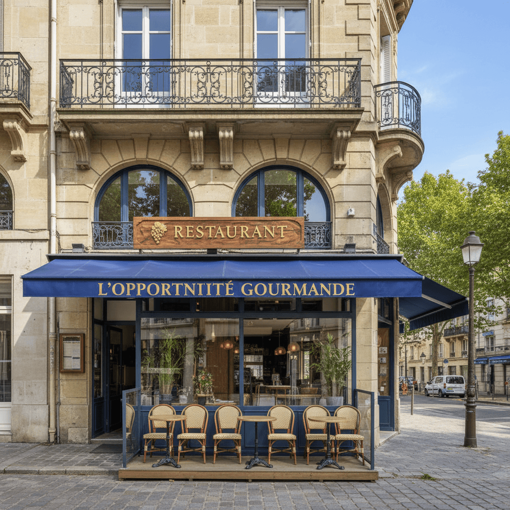 Restaurant 120m² à Bordeaux : terrasse - extraction