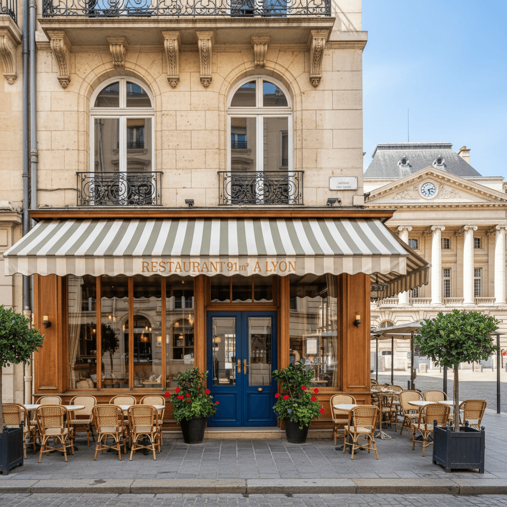 Restaurant 91m² à Lyon : extraction