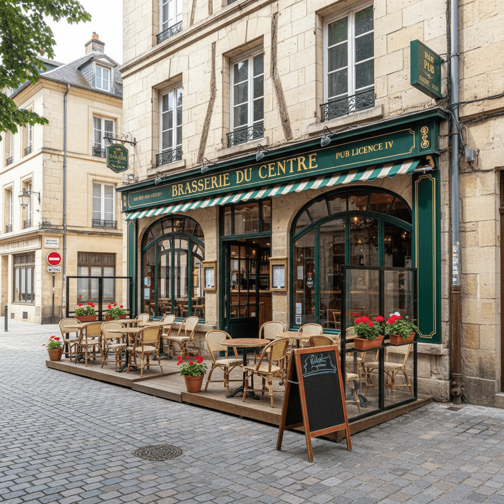 Bar-brasserie 120m² à Clermont-Ferrand : terrasse - licence IV