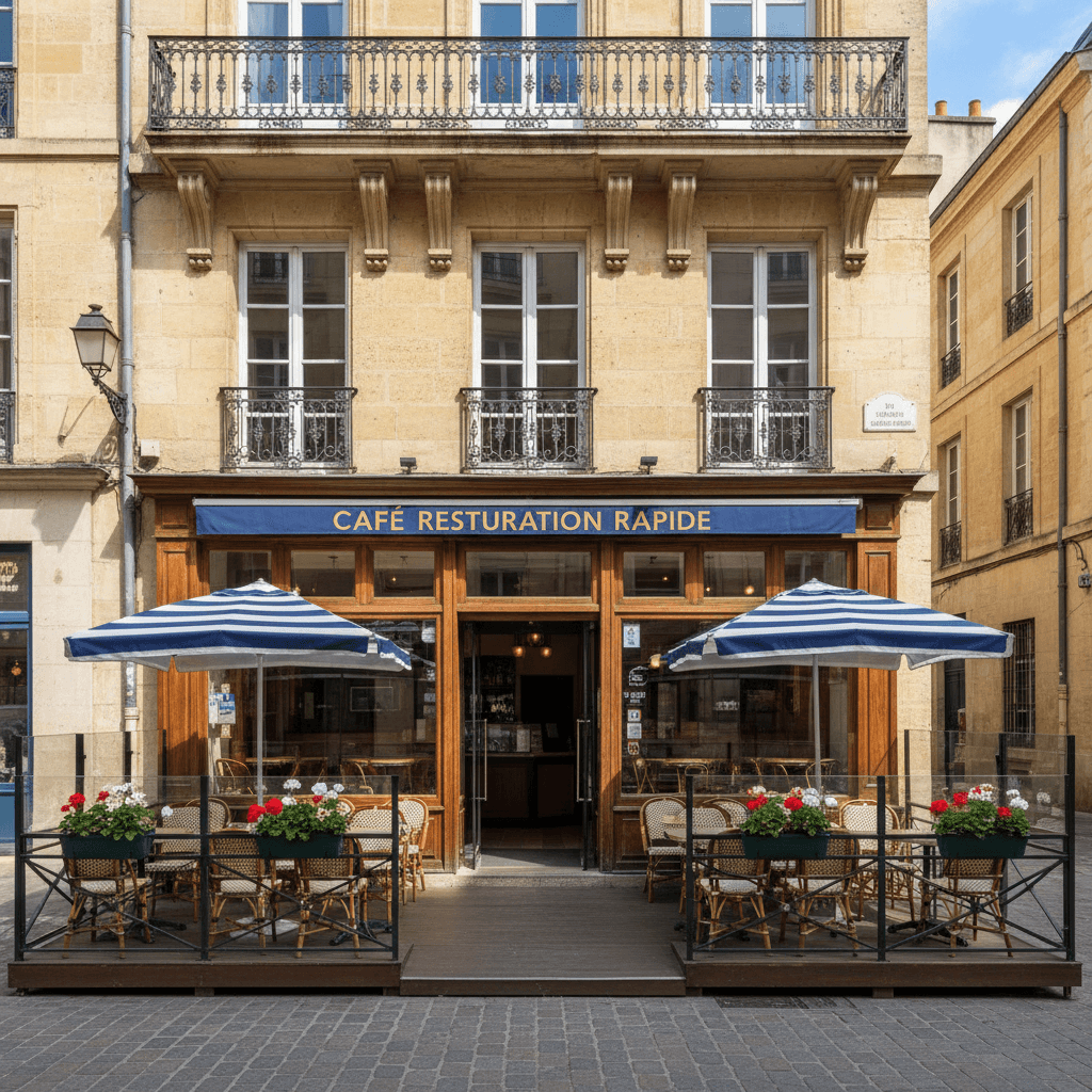 Fast-food à Bordeaux : terrasse