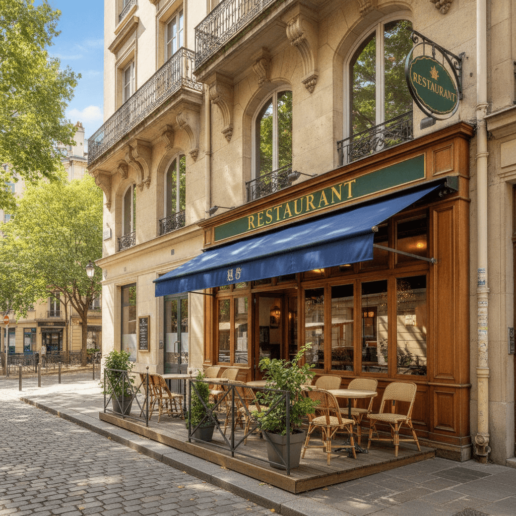 Restaurant 110m² à Lyon : terrasse - licence IV