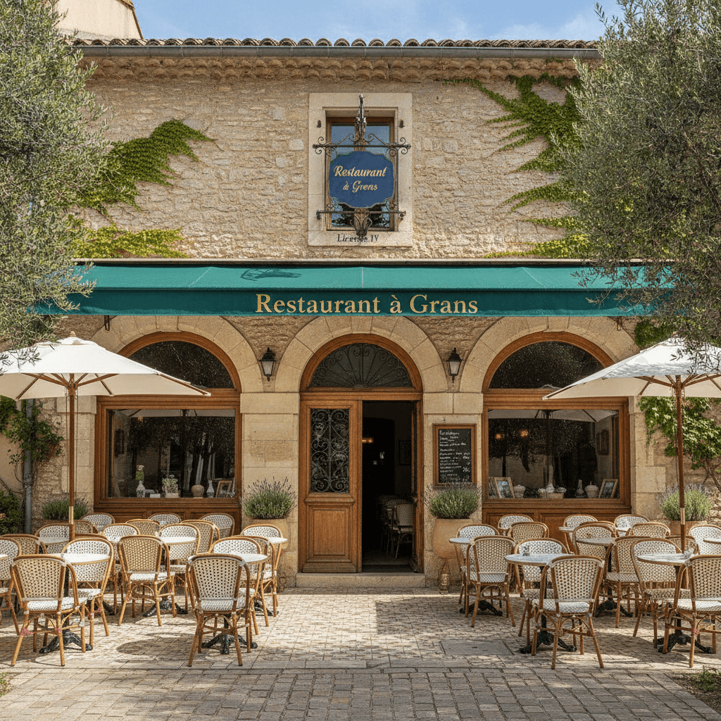 Restaurant à Grans : terrasse - licence IV - Image 1