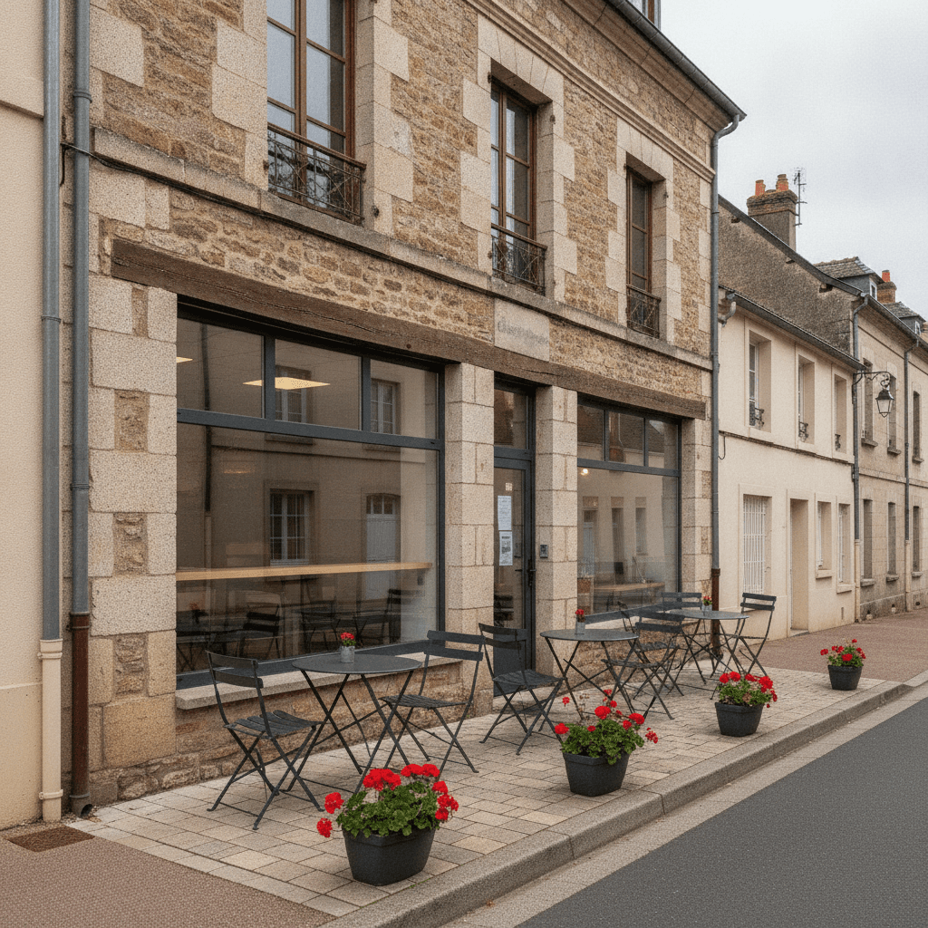 Fast-food 65m² à Varanges : terrasse