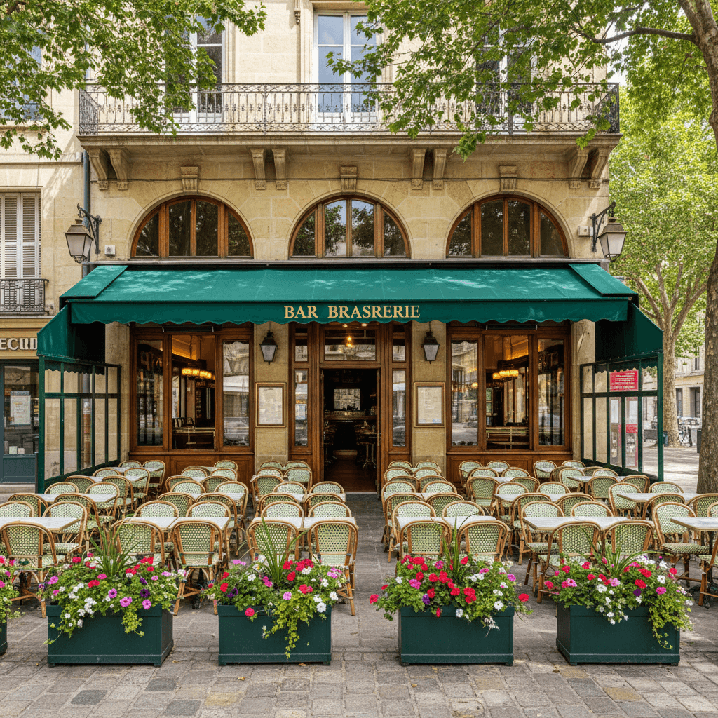 Bar-brasserie 296m² à Bordeaux : terrasse - licence IV