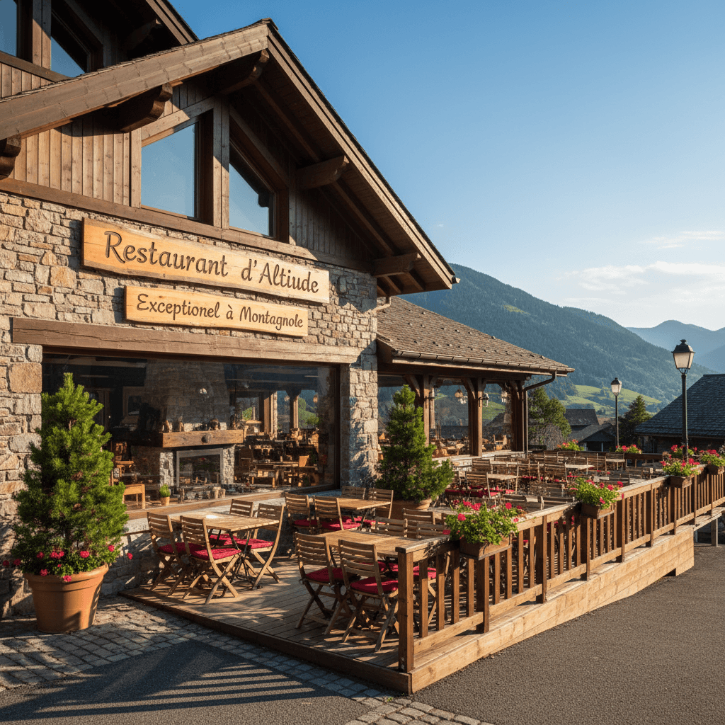 Restaurant à Montagnole : terrasse - extraction - Image 1