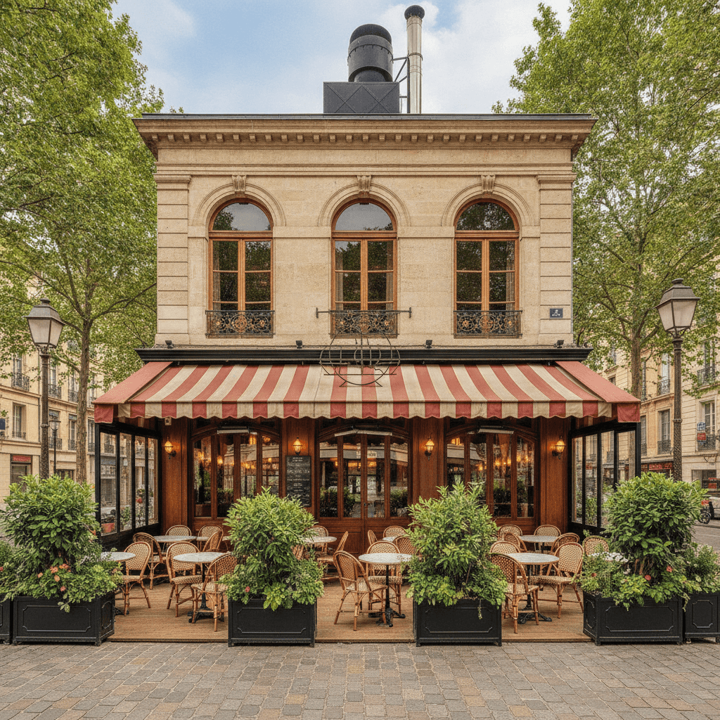 Restaurant 136m² à Lyon : terrasse - extraction