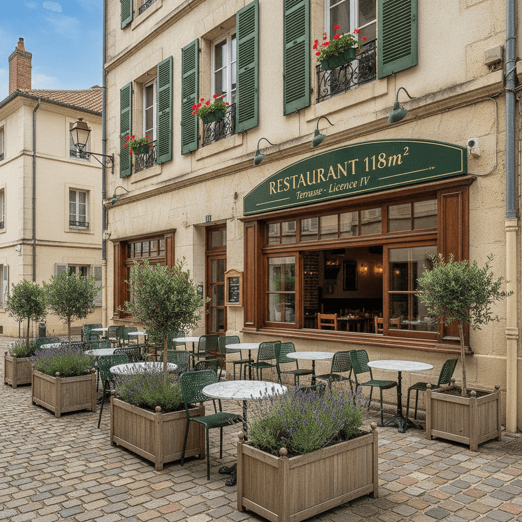 Restaurant 118m² à Bourgoin-Jallieu : terrasse - licence IV - Image 1