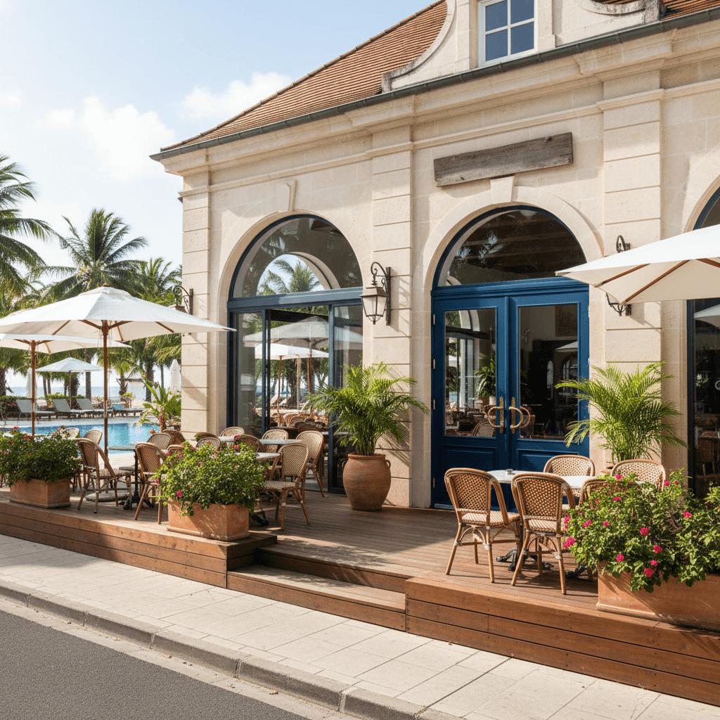 Restaurant à Sainte-Anne : terrasse - licence IV - Image 1