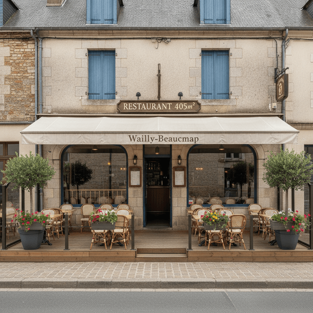 Restaurant 405m² à Wailly-Beaucamp : terrasse - licence IV - Image 1