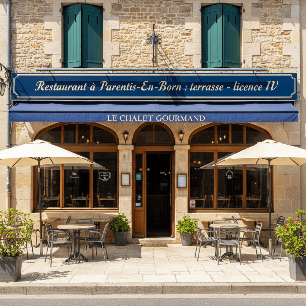 Restaurant à Parentis-En-Born : terrasse - licence IV - Image 1