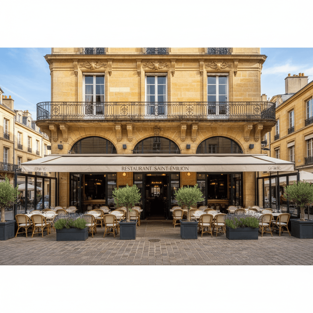 Restaurant 120m² à Bordeaux : terrasse - Image 1