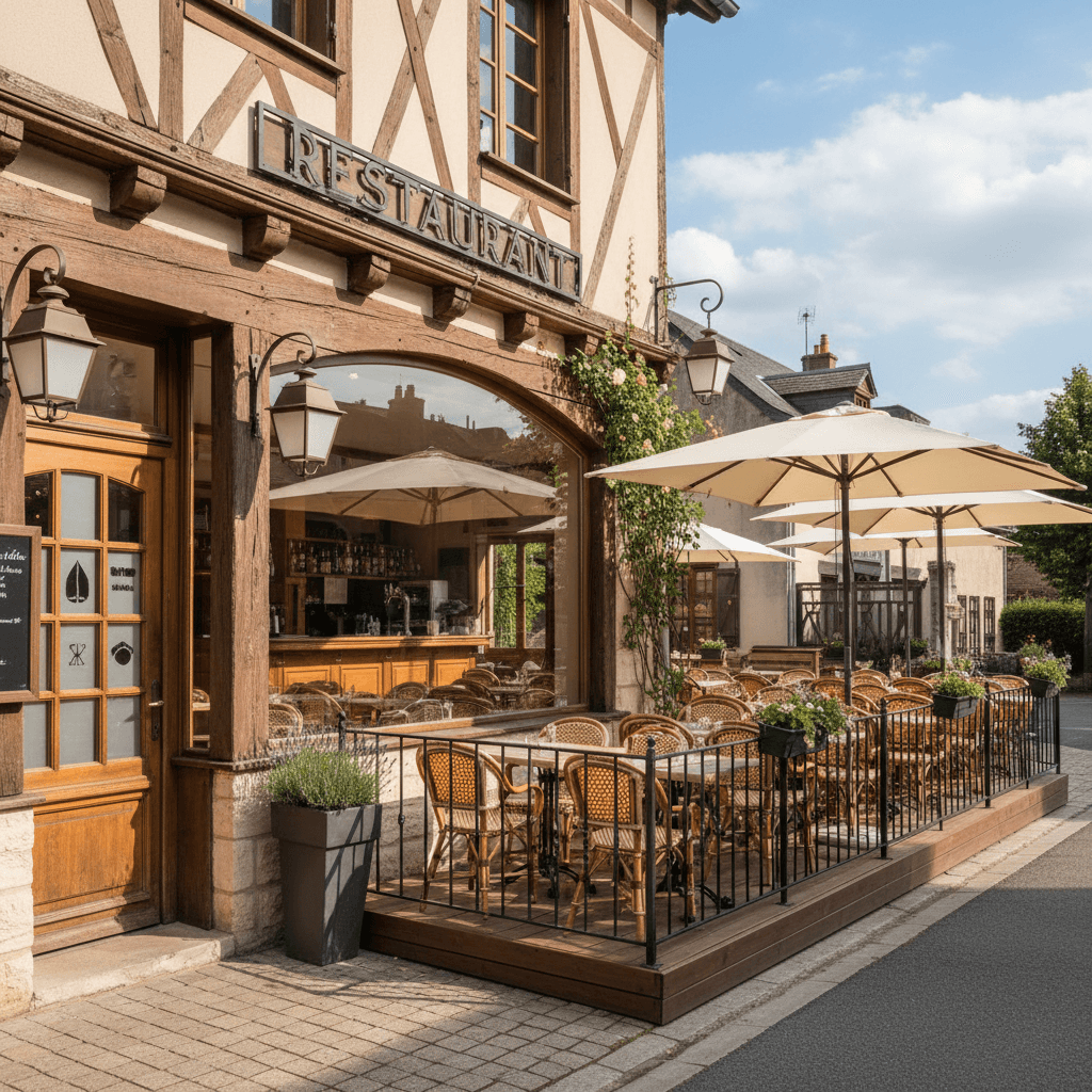 Restaurant à Landes : terrasse - extraction - Image 1