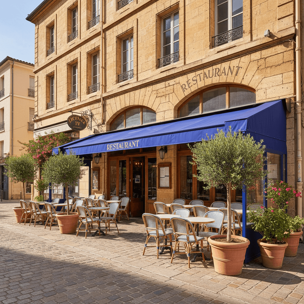 Restaurant à Marseille : terrasse - licence IV