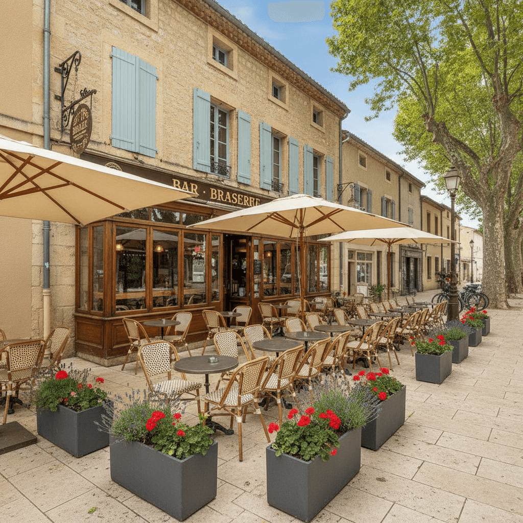 Bar-brasserie 271m² à Mallemort : terrasse - licence IV - Image 1
