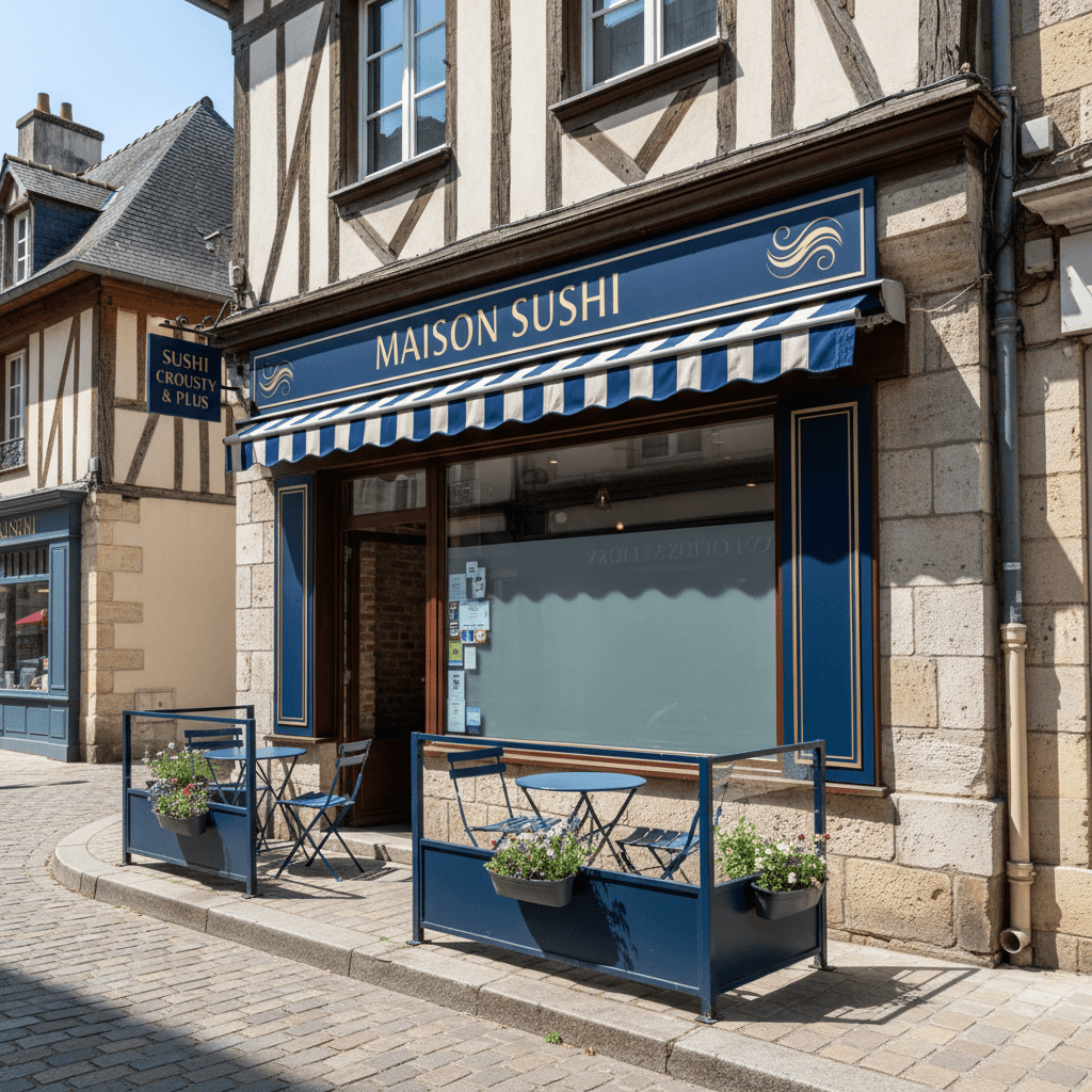 Restaurant 50m² à Rouen : terrasse - extraction