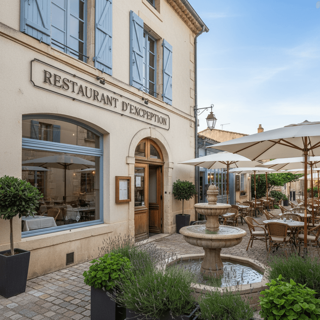 Restaurant à Uchaux : terrasse - licence IV - Image 1
