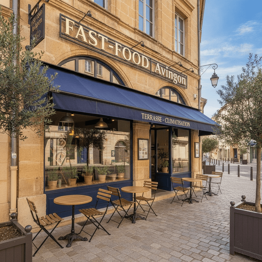 Fast-food 136m² à Avignon : terrasse - climatisation - Image 1
